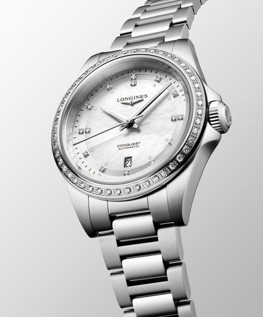 Longines Conquest Automatic Watch, Ø 30.00 Mm, Stainless Steel. L3.320.0.87.6