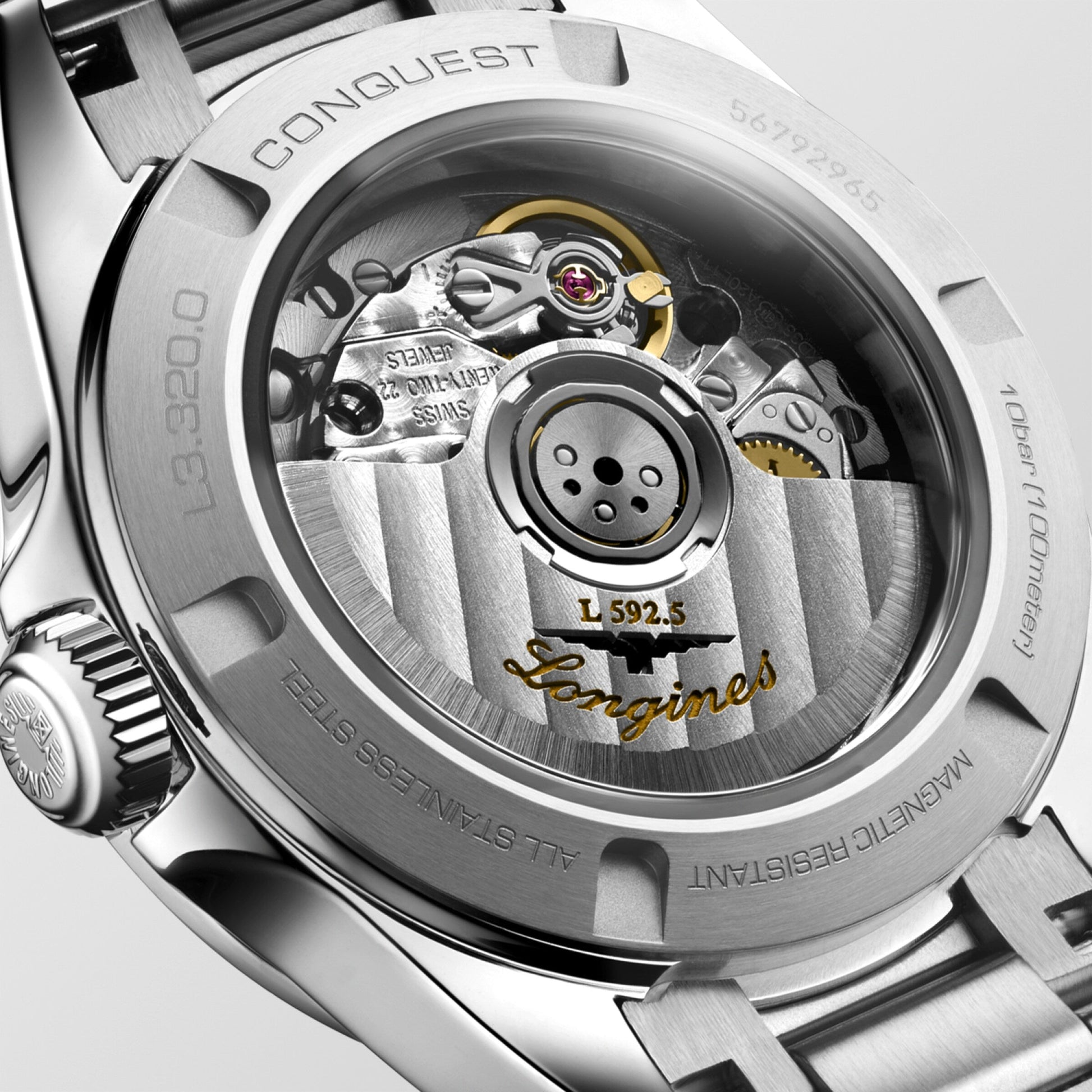 Longines Conquest Automatic Watch, Ø 30.00 Mm, Stainless Steel. L3.320.0.87.6