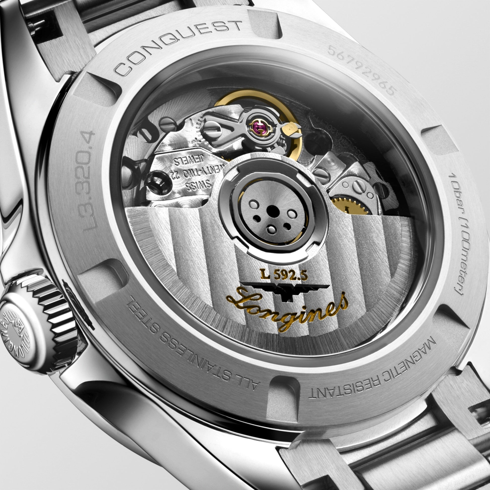 Longines Conquest Automatic Watch, Ø 30.00 Mm, Stainless Steel. L3.320.4.72.6