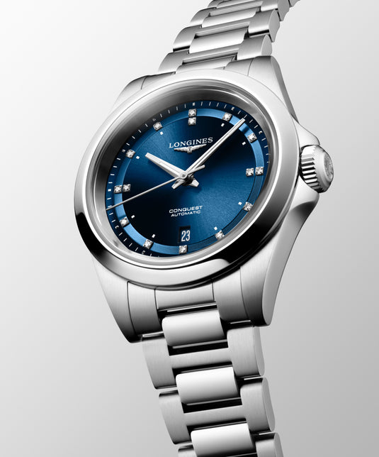 Longines Conquest Automatic Watch, Ø 30.00 Mm, Stainless Steel. L3.320.4.97.6