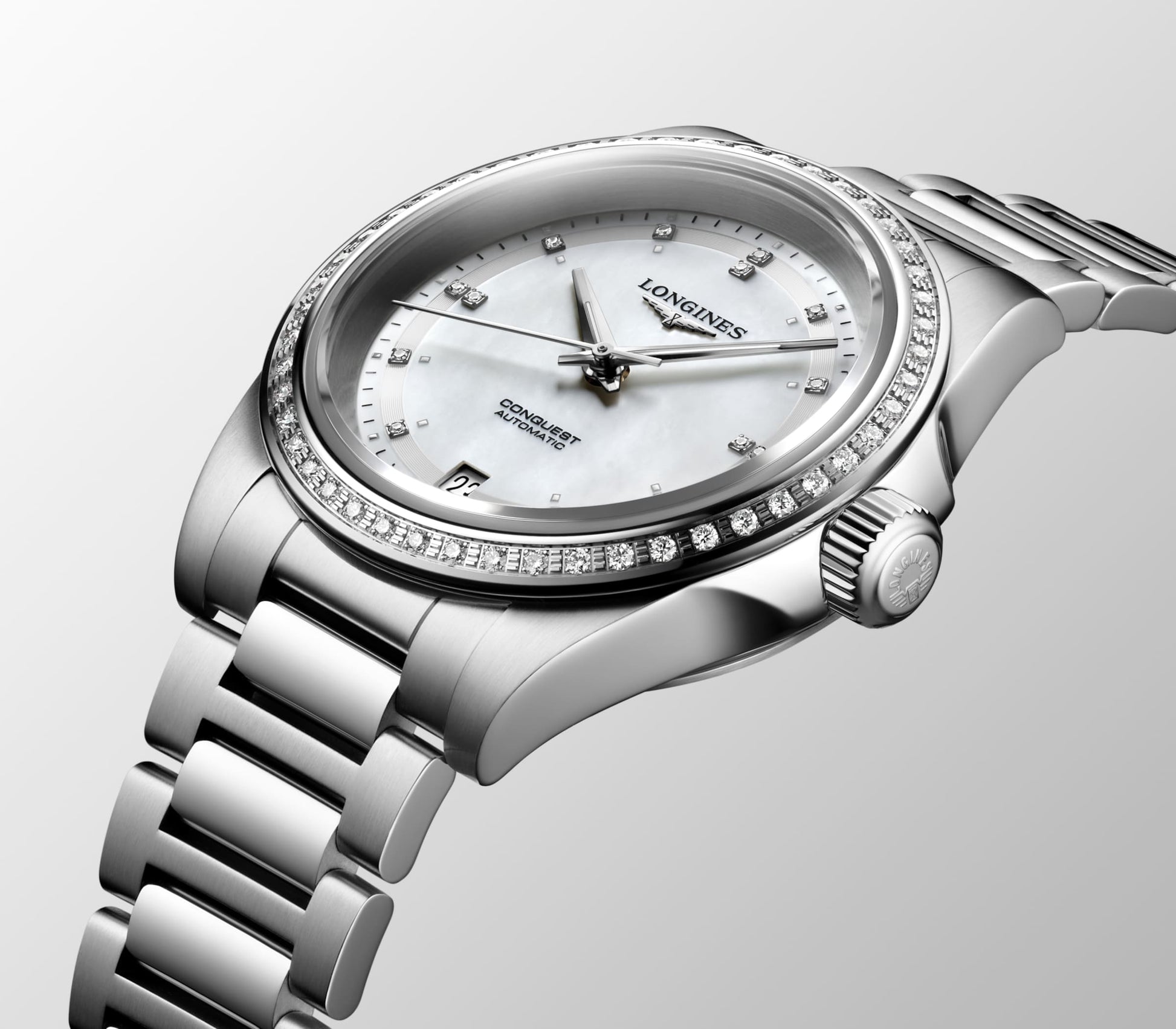 Longines Conquest Automatic Watch, Ø 34.00 Mm, Stainless Steel. L3.430.0.87.6