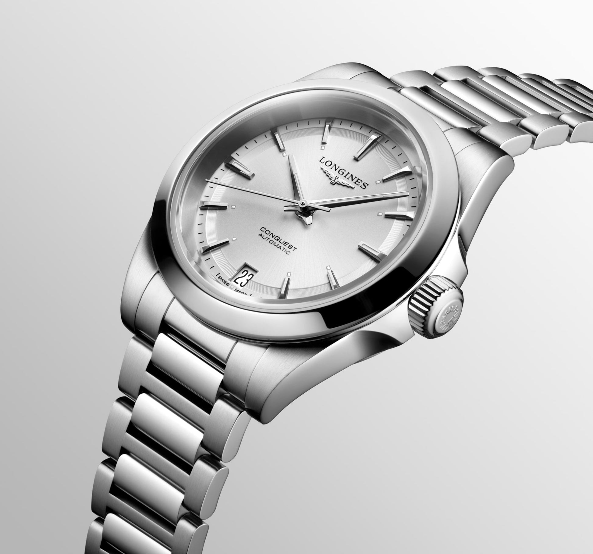 Longines Conquest Automatic Watch, Ø 34.00 Mm, Stainless Steel. L3.430.4.72.6