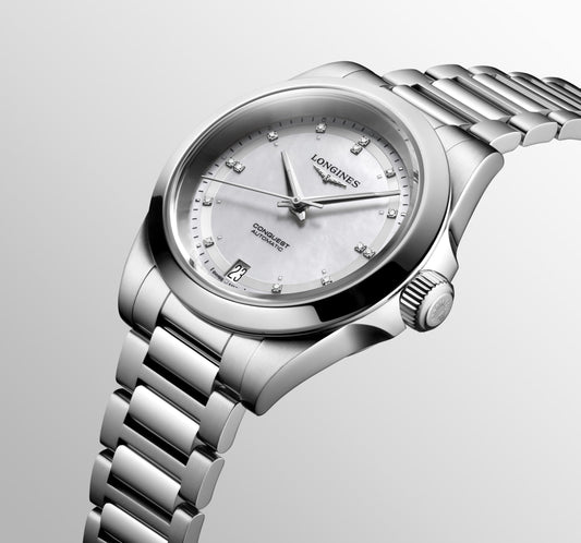 Longines Conquest Automatic Watch, Ø 34.00 Mm, Stainless Steel. L3.430.4.87.6
