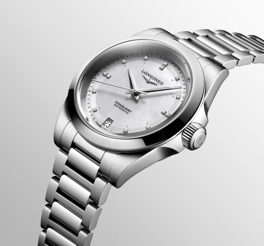 Longines Conquest Automatic Watch, Ø 34.00 Mm, Stainless Steel. L3.430.4.87.6