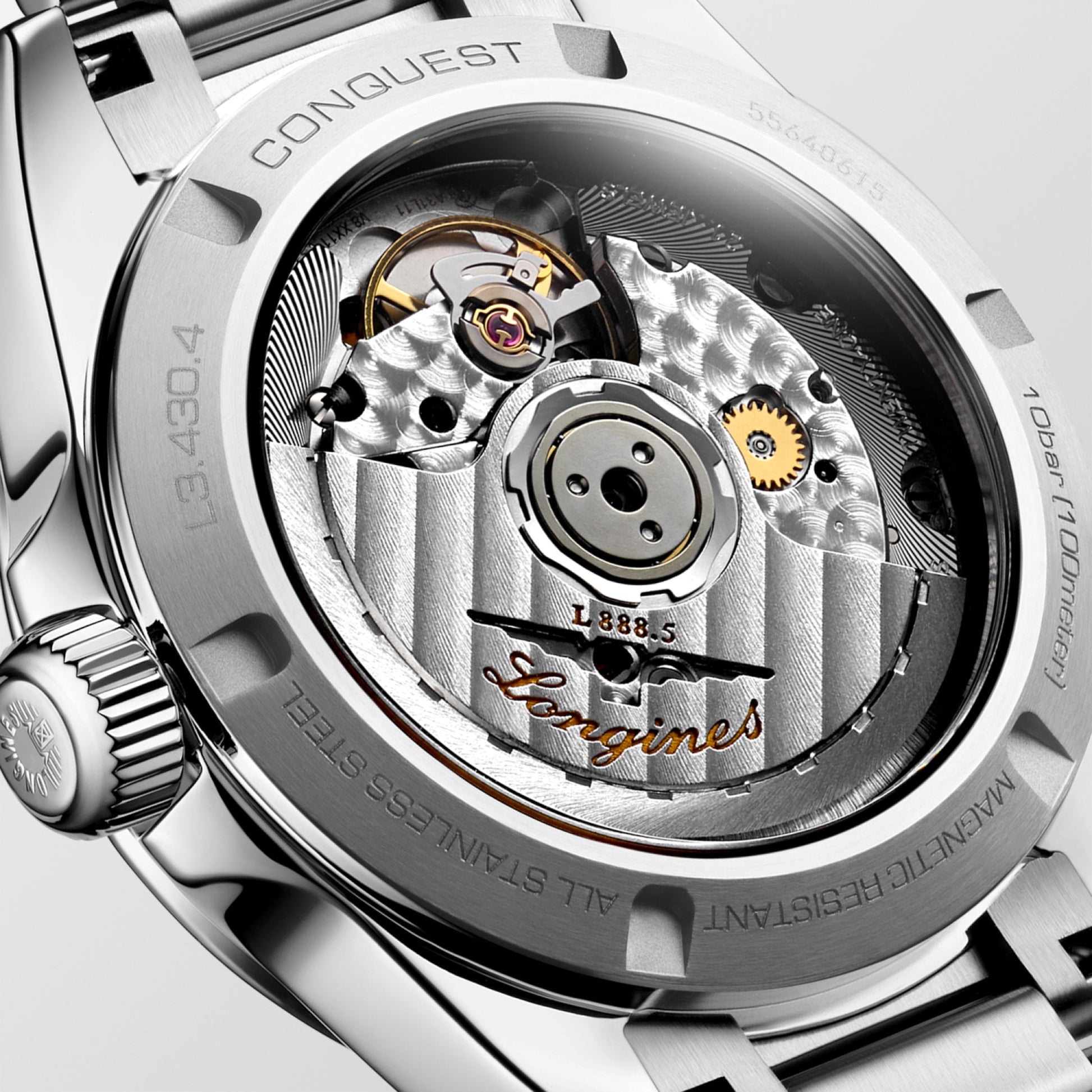 Longines Conquest Automatic Watch, Ø 34.00 Mm, Stainless Steel. L3.430.4.92.6