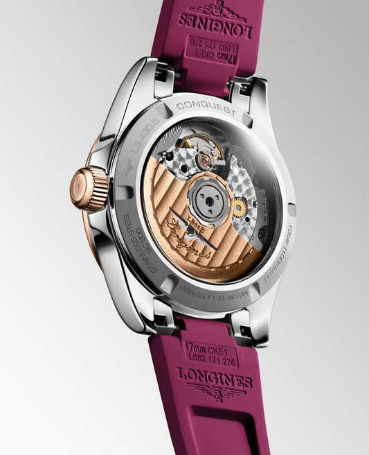 Longines Conquest Automatic Watch, Ø 34.00 Mm, Stainless Steel And 18 Karat Pink Gold Cap 200. L3.430.5.98.9
