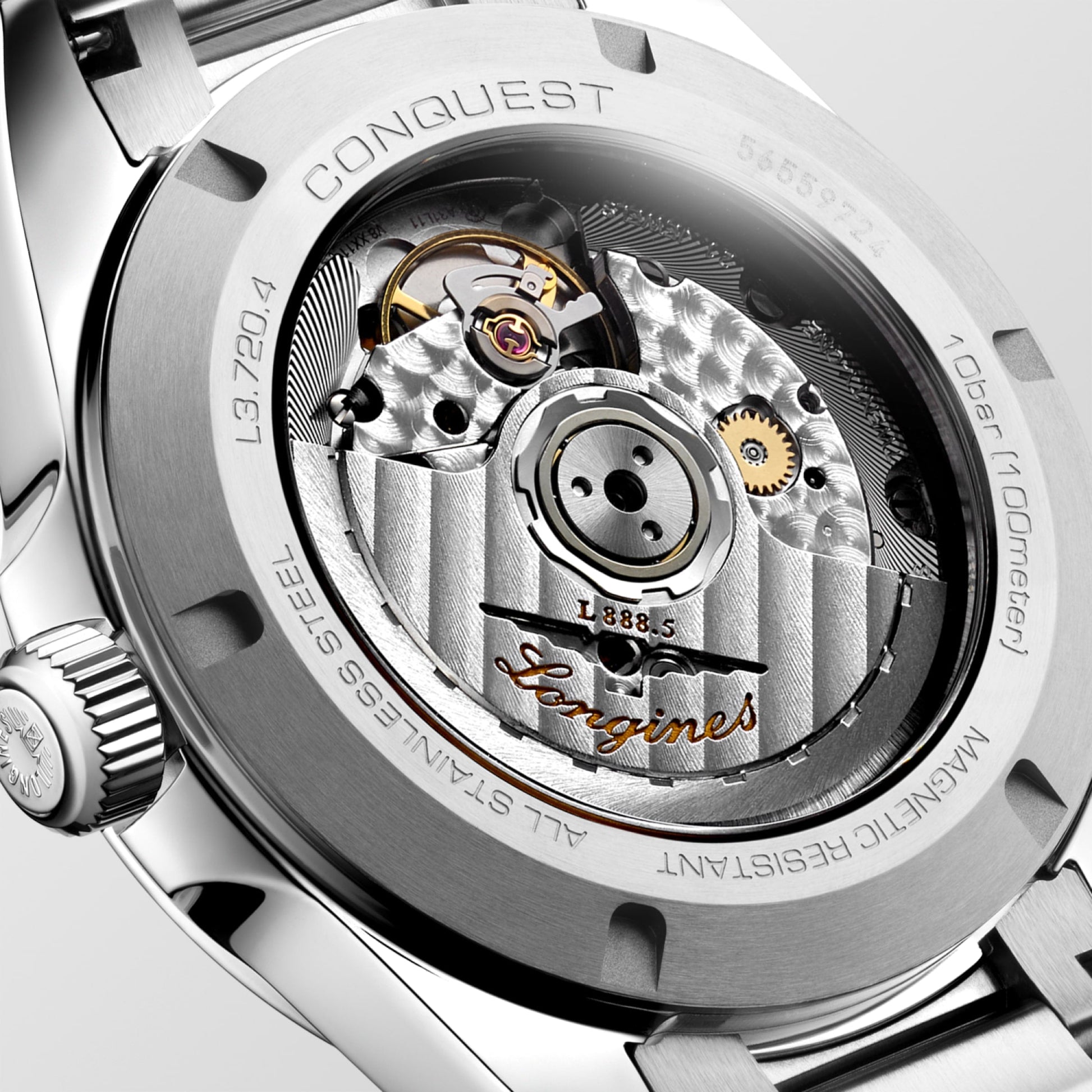 Longines Conquest Automatic Watch, Ø 38.00 Mm, Stainless Steel. L3.720.4.92.6