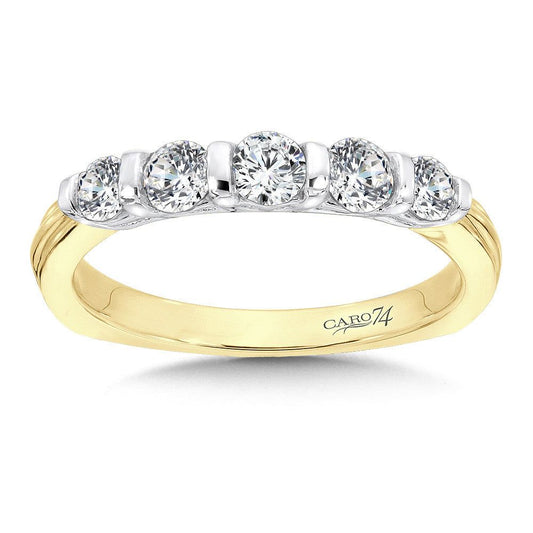 WEDDING BAND IN 14K YELLOW AND WHITE GOLD CR613BYW