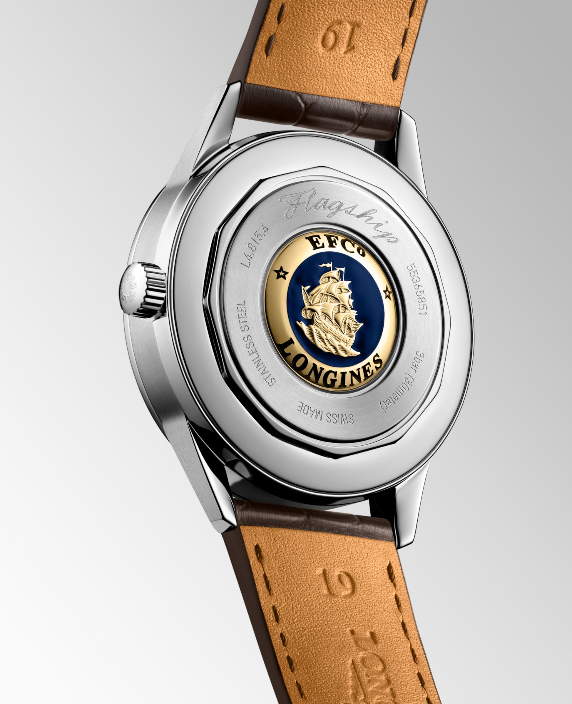 Longines Flagship Heritage Moonphase Automatic Watch, Ø 38.50 Mm, Stainless Steel. L4.815.4.78.2