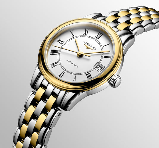 Longines Flagship Automatic Watch, Ø 26.00 Mm, Stainless Steel And Yellow Pvd Coating. L4.274.3.21.7