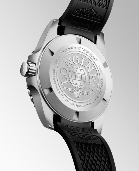 Longines Hydroconquest Gmt Automatic Watch, Ø 43.00 Mm, Stainless Steel And Ceramic Bezel. L3.890.4.56.9