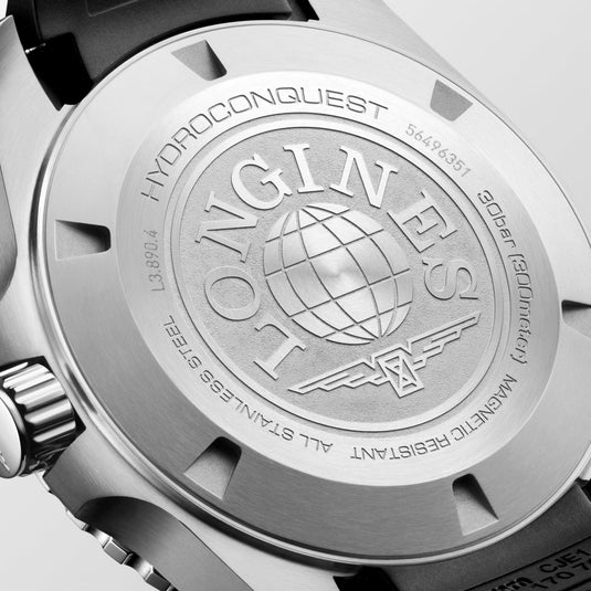 Longines Hydroconquest Gmt Automatic Watch, Ø 43.00 Mm, Stainless Steel And Ceramic Bezel. L3.890.4.56.9