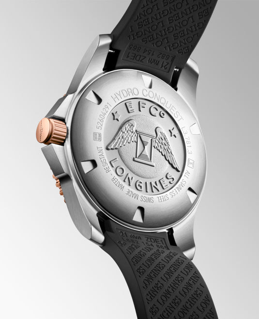 Longines Hydroconquest Automatic Watch, Ø 41.00 Mm, Stainless Steel And Ceramic Bezel. L3.781.3.58.9