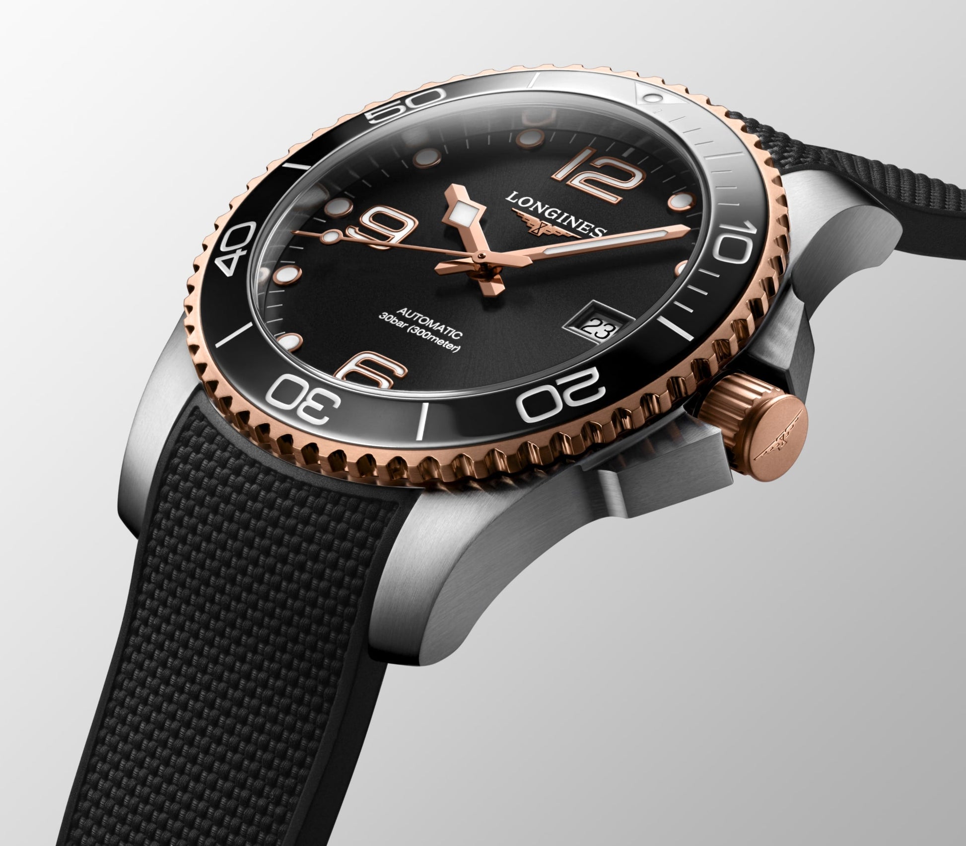 Longines Hydroconquest Automatic Watch, Ø 41.00 Mm, Stainless Steel And Ceramic Bezel. L3.781.3.58.9