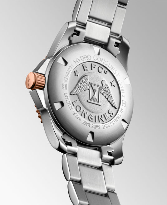 Longines Hydroconquest Automatic Watch, Ø 41.00 Mm, Stainless Steel And Ceramic Bezel. L3.781.3.78.7