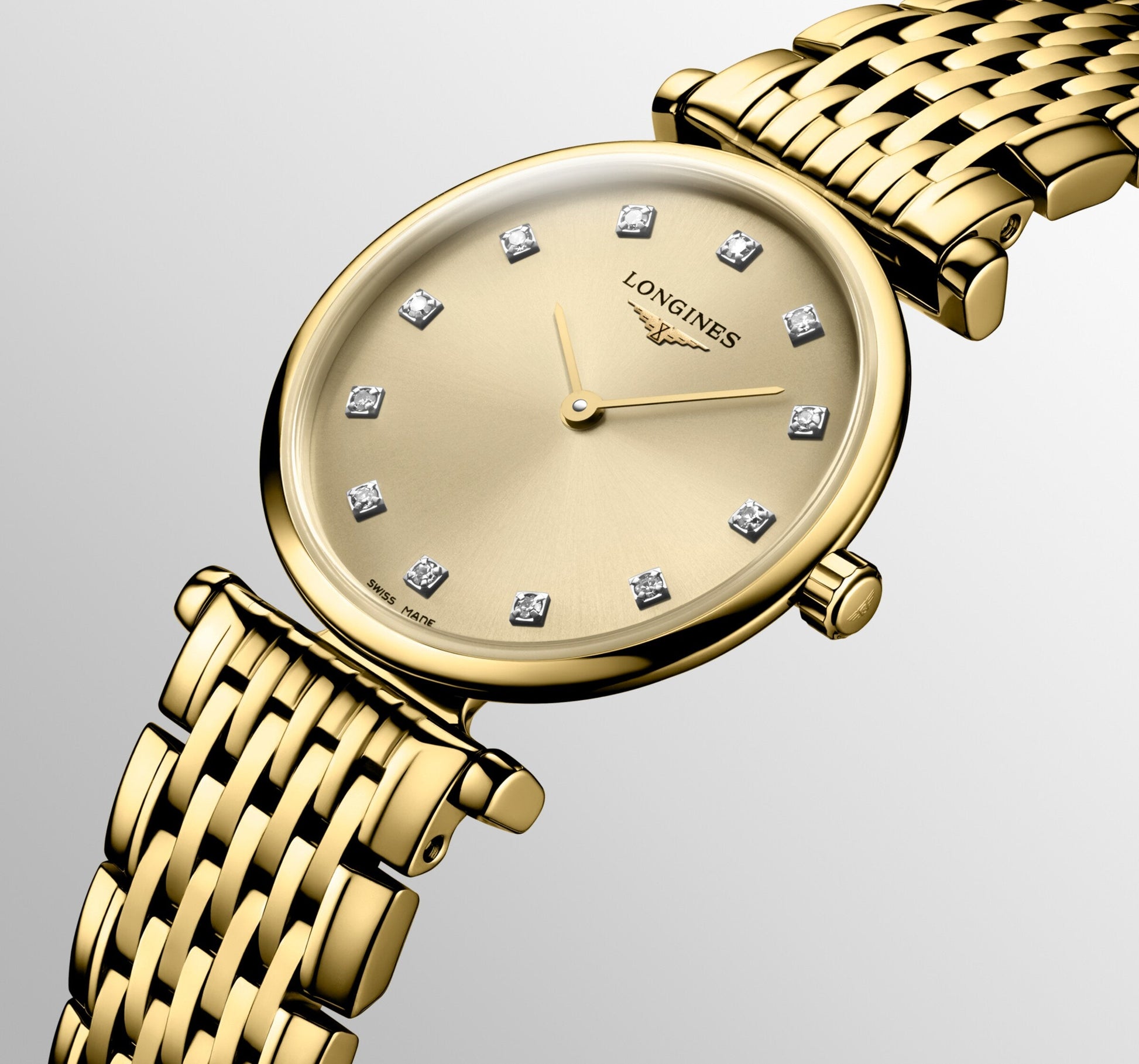 Longines La Grande Classique De Longines Quartz Watch, Ø 24.00 Mm, Yellow Pvd Coating. L4.209.2.37.E