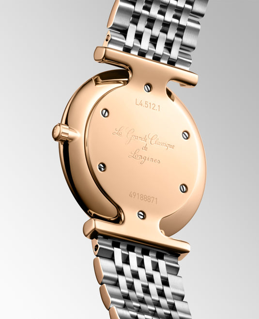 Longines La Grande Classique De Longines Quartz Watch, Ø 29.00 Mm, Stainless Steel And Red Pvd Coating. L4.512.1.97.D