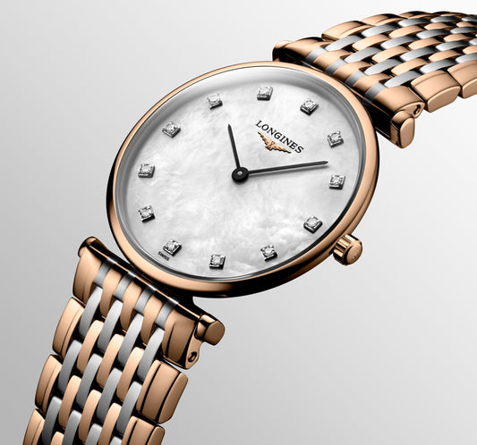 Longines La Grande Classique De Longines Quartz Watch, Ø 29.00 Mm, Stainless Steel And Red Pvd Coating. L4.512.1.97.D