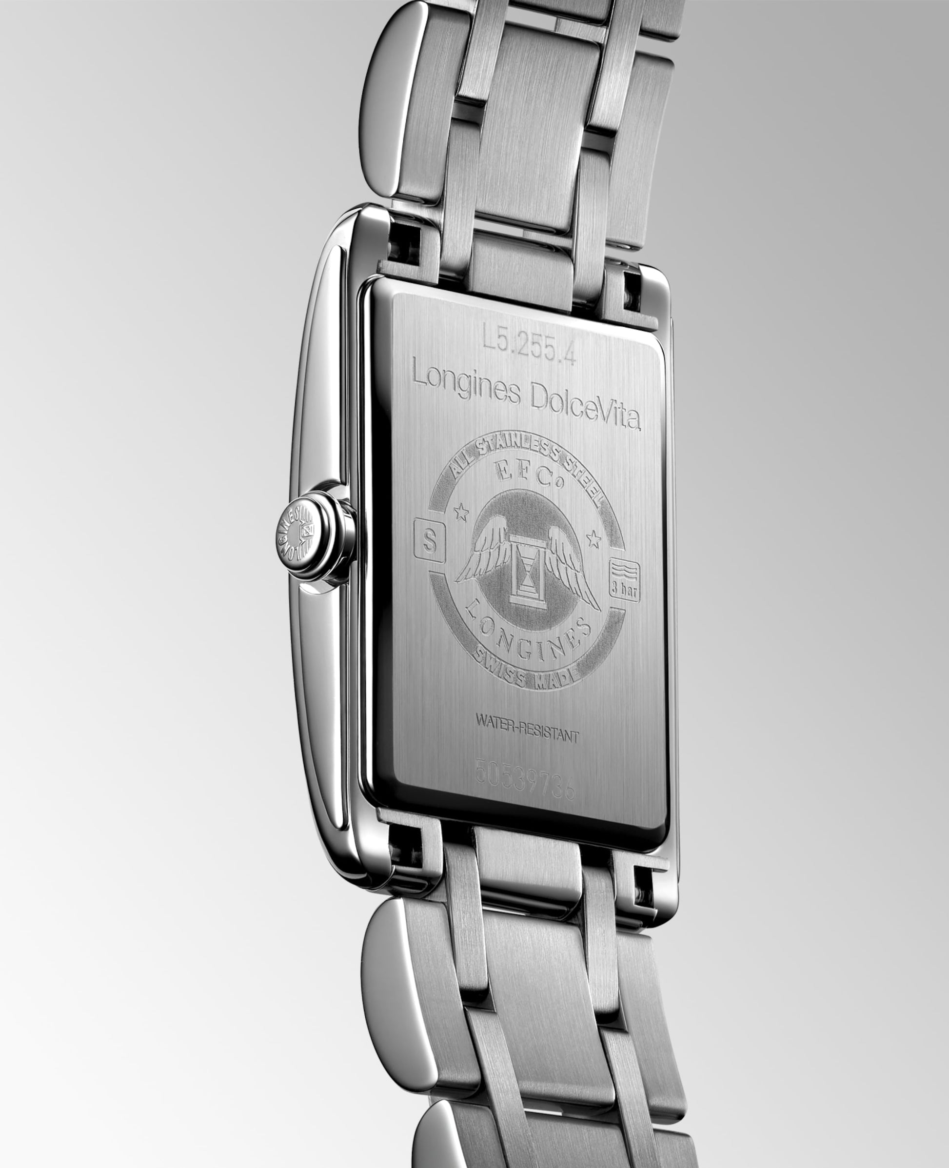 Longines Dolcevita Quartz Watch, 20.80 X 32.00 Mm, Stainless Steel. L5.255.4.87.6