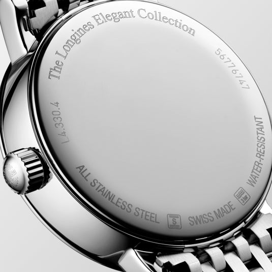 Longines Elegant Collection Moonphase Quartz Watch, Ø 30.00 Mm, Stainless Steel. L4.330.4.11.6