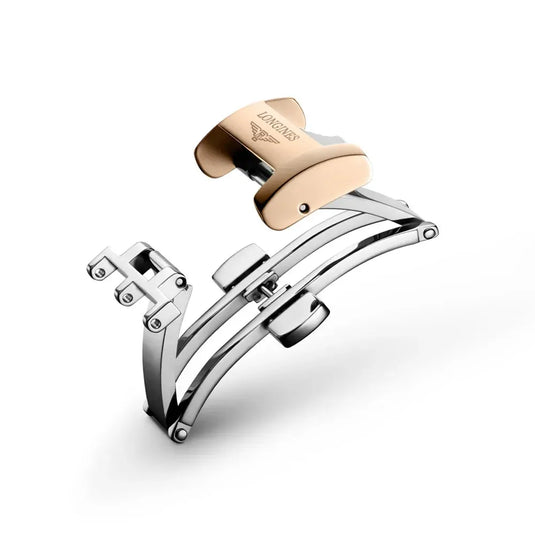 Rose gold coated steel butterfly clasp 16mm L639120597