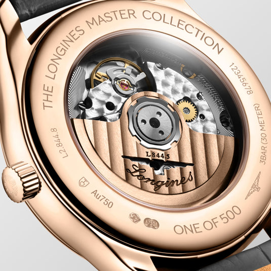 Longines Master Collection Gmt Automatic Watch, Ø 40.00 Mm, 18 Karat Pink Gold. L2.844.8.71.2