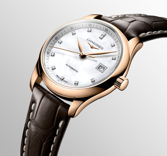 Longines Master Collection Automatic Watch, Ø 29.00 Mm, 18 Karat Pink Gold. L2.257.8.87.3