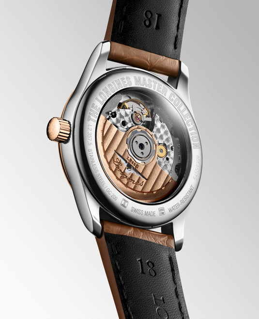 Longines Master Collection Automatic Watch, Ø 34.00 Mm, Stainless Steel And 18 Karat Pink Gold Cap 200. L2.357.5.70.2