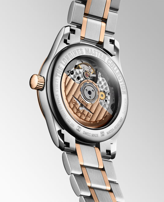 Longines Master Collection Automatic Watch, Ø 34.00 Mm, Stainless Steel And 18 Karat Pink Gold Cap 200. L2.357.5.70.7
