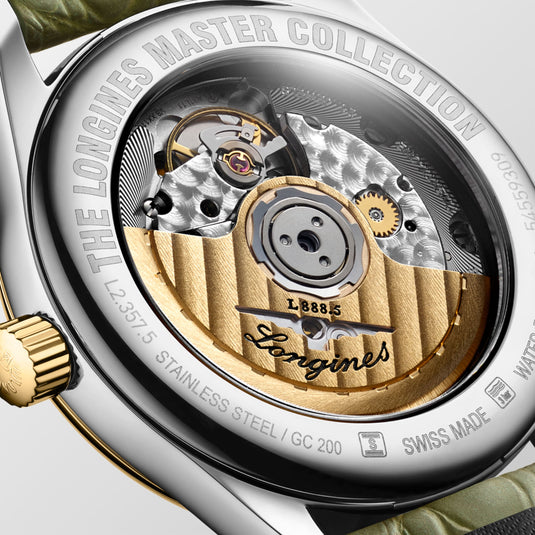 Longines Master Collection Automatic Watch, Ø 34.00 Mm, Stainless Steel And 18 Karat Yellow Gold Cap 200. L2.357.5.72.2
