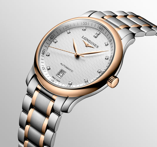 Longines Master Collection Automatic Watch, Ø 38.50 Mm, Stainless Steel And 18 Karat Pink Gold Cap 200. L2.628.5.97.7