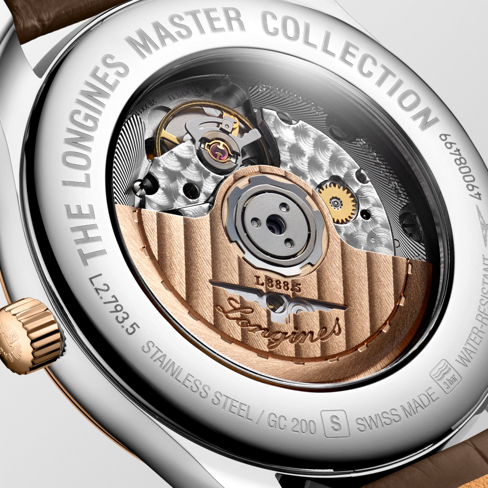 Longines Master Collection Automatic Watch, Ø 40.00 Mm, Stainless Steel And 18 Karat Pink Gold Cap 200. L2.793.5.70.2