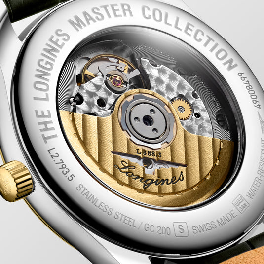 Longines Master Collection Automatic Watch, Ø 40.00 Mm, Stainless Steel And 18 Karat Yellow Gold Cap 200. L2.793.5.72.2