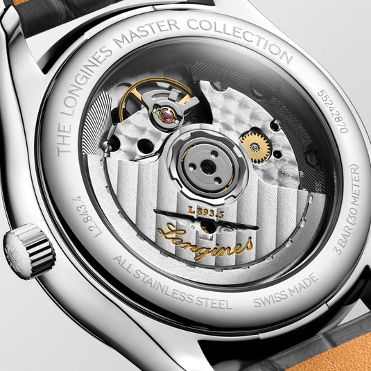 Longines Master Collection Automatic Watch, Ø 38.50 Mm, Stainless Steel. L2.843.4.93.2