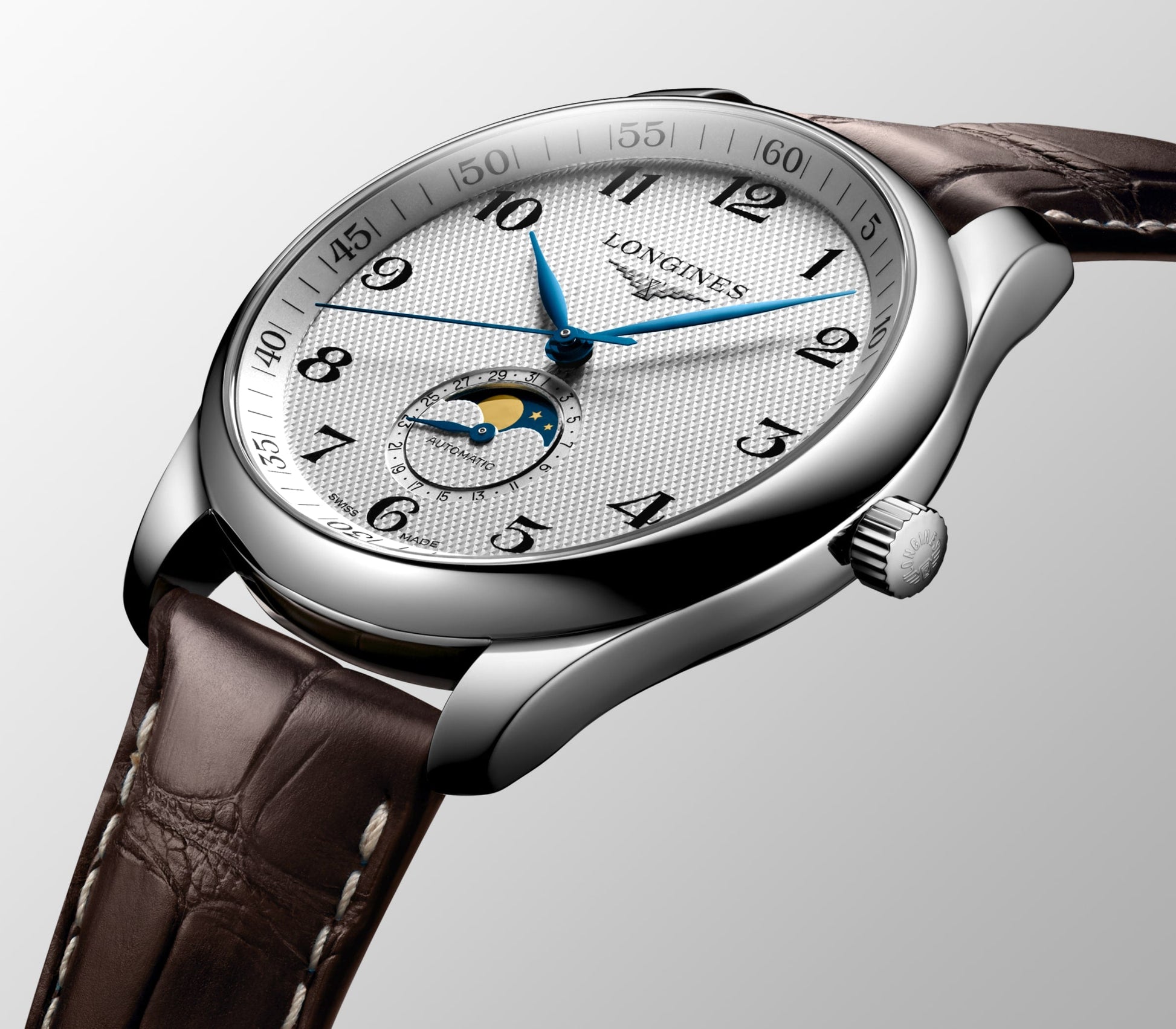 Longines Master Collection Moonphase Automatic Watch, Ø 42.00 Mm, Stainless Steel. L2.919.4.78.3
