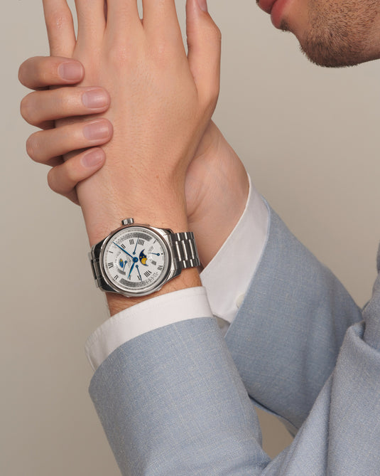Longines Master Collection Retrograde Automatic Watch, Ø 44.00 Mm, Stainless Steel. L2.739.4.71.6