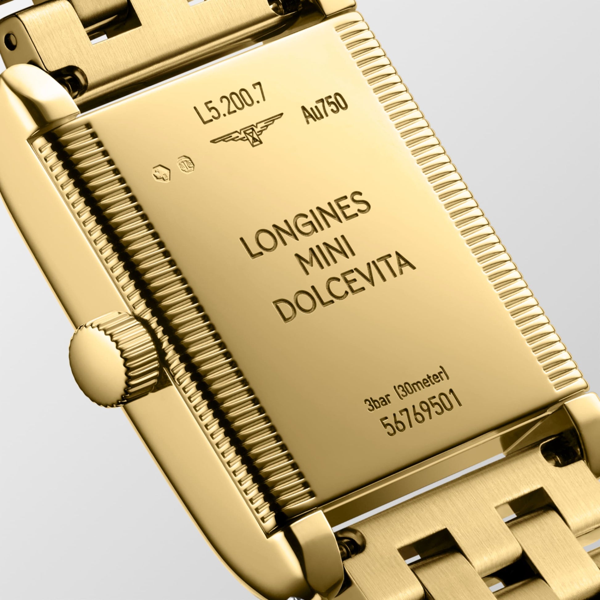 Longines Mini Dolcevita Quartz Watch, 21.50 X 29.00 Mm, 18 Karat Yellow Gold. L5.200.7.71.6