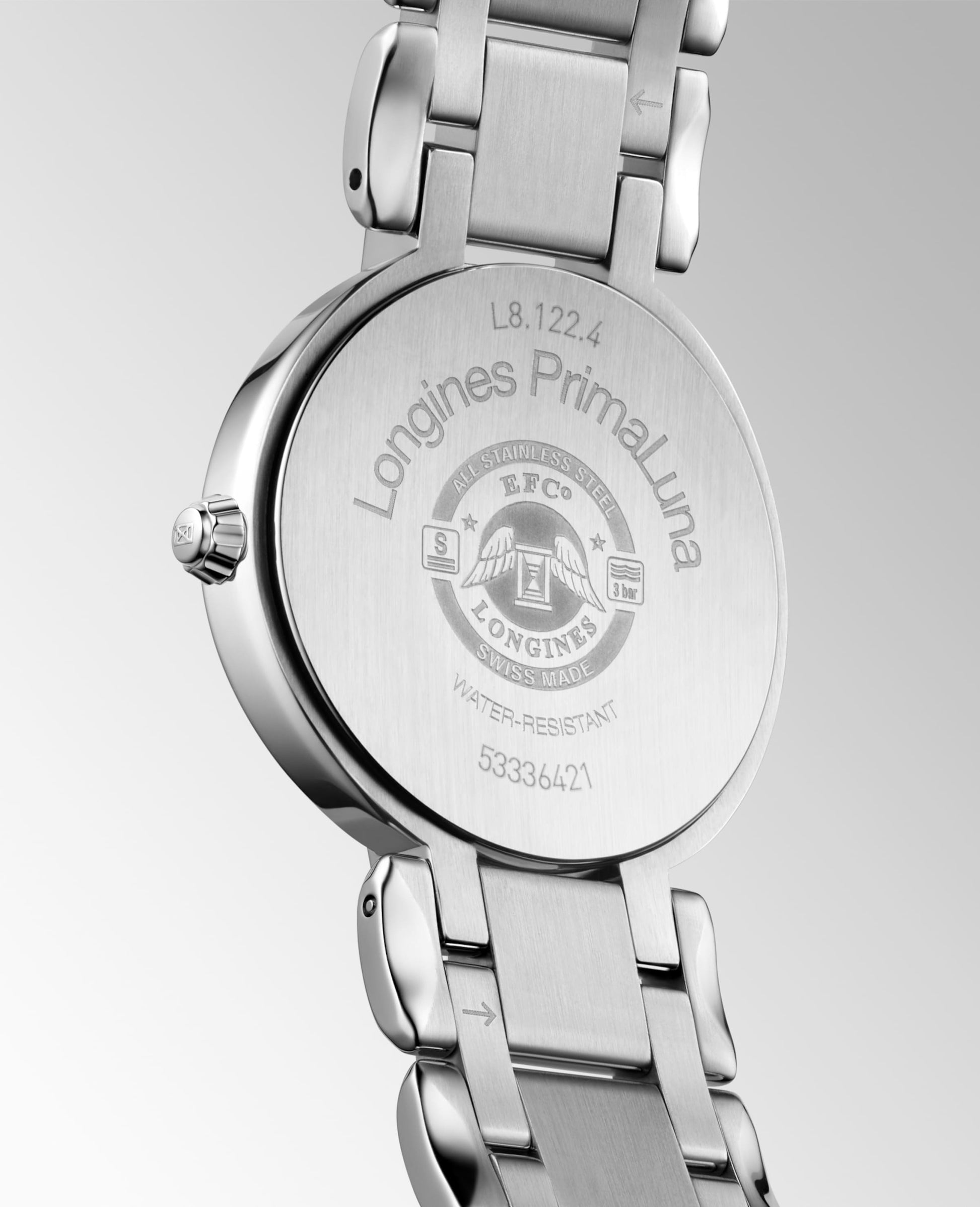 Longines Primaluna Quartz Watch, Ø 30.00 Mm, Stainless Steel. L8.122.4.87.6