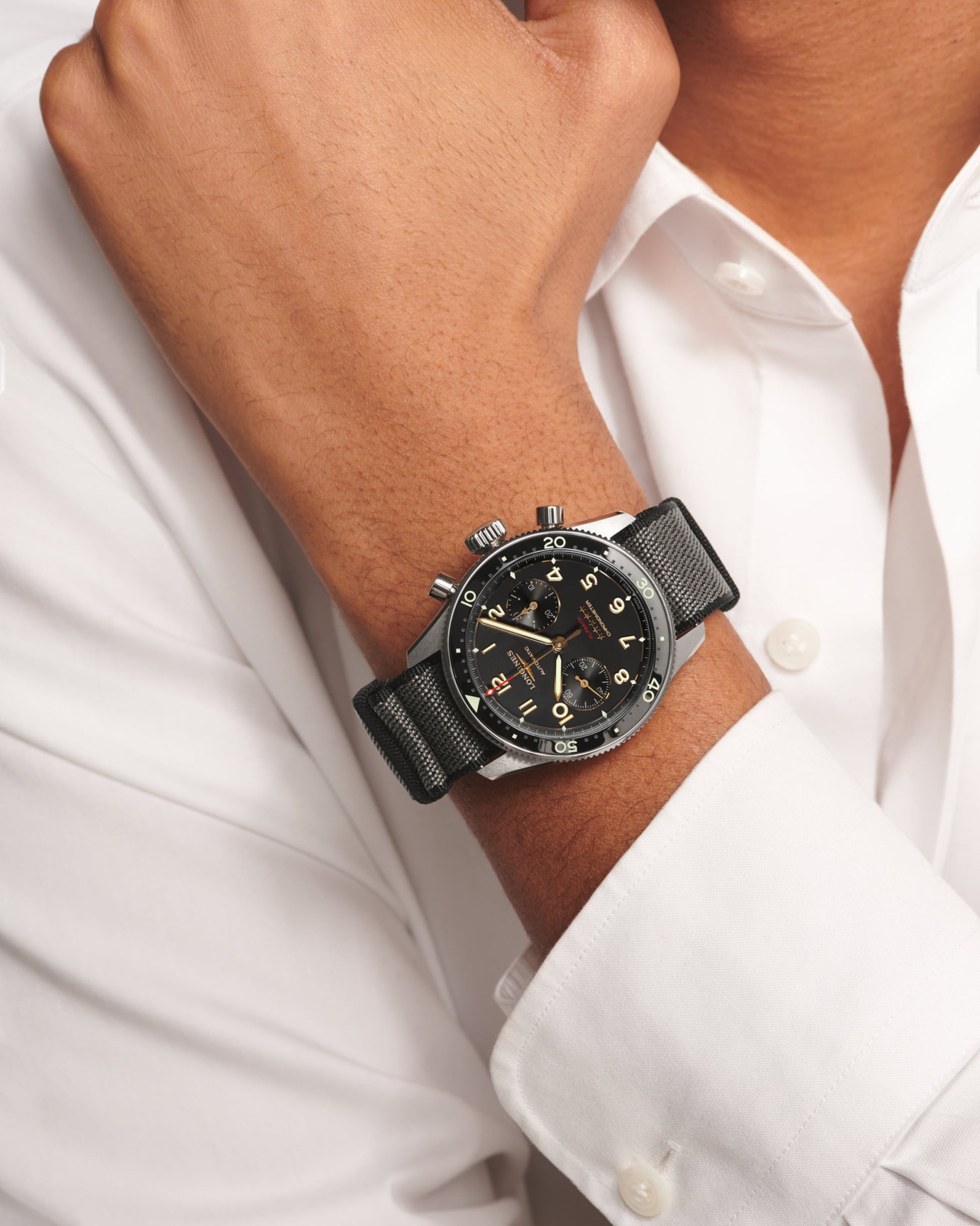 Longines Spirit Flyback Titanium Automatic Watch, Ø 42.00 Mm, Titanium And Ceramic Bezel. L3.821.1.53.2