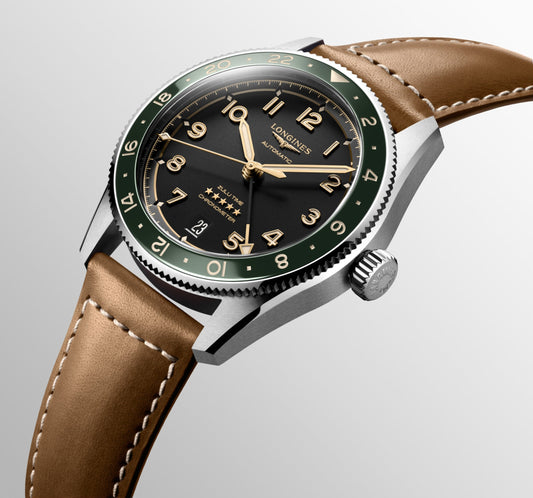 Longines Spirit Zulu Time Automatic Watch, Ø 39.00 Mm, Stainless Steel And Ceramic Bezel. L3.802.4.63.2