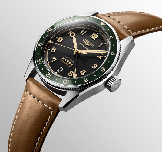Longines Spirit Zulu Time Automatic Watch, Ø 39.00 Mm, Stainless Steel And Ceramic Bezel. L3.802.4.63.2
