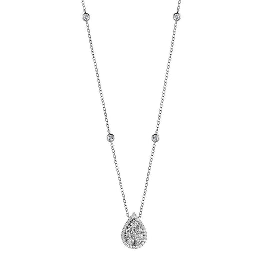 PEAR DIAMOND PENDANT PDD2917-W