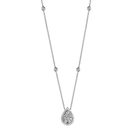 PEAR DIAMOND PENDANT PDD2917-W