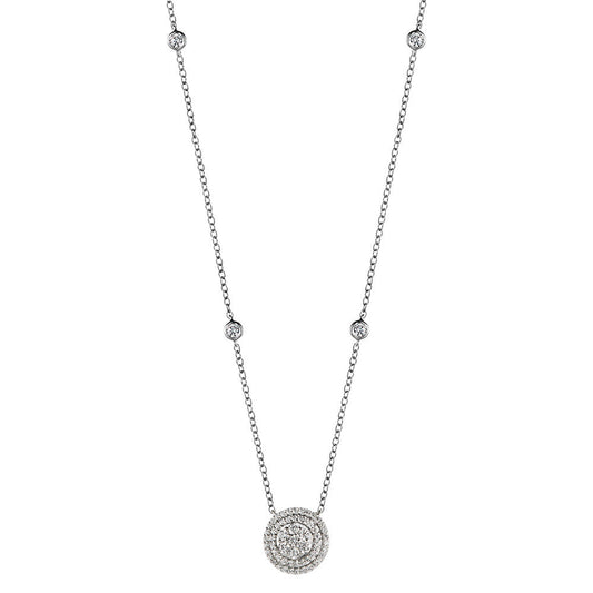 CIRCLE DIAMOND PENDANT PDD2921-W