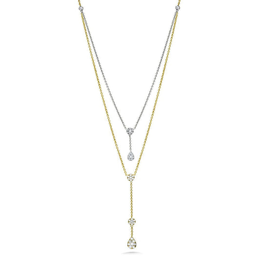 14K WHITE AND YELLOW GOLD DIAMOND NECKLACE PDD2977-T