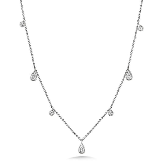 14K WHITE GOLD DIAMOND NECKLACE PDD2979-W