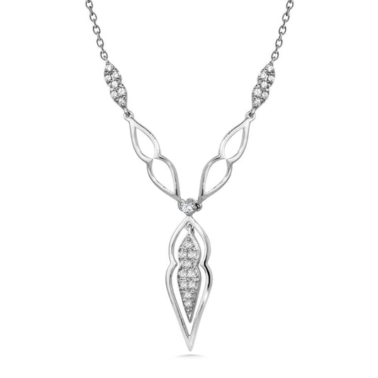 14K WHITE GOLD DIAMOND NECKLACE PDD3001-W