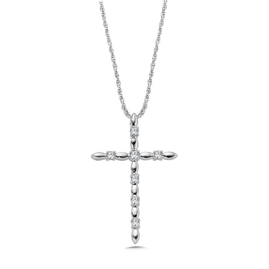DIAMOND CROSS NECKLACE PXD361-W