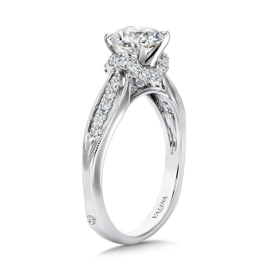 VINTAGE MILGRAIN DIAMOND ENGAGEMENT RING R1070W