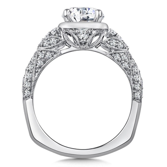 VINTAGE STATEMENT DIAMOND ENGAGEMENT RING R9809WP